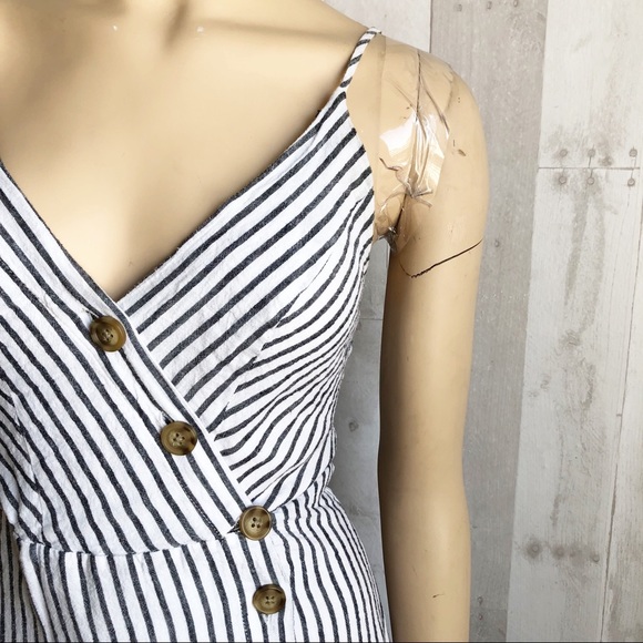 ❌SOLD❌ [Urban Outfitters] Striped Linen Midi Dress - Picture 4 of 8